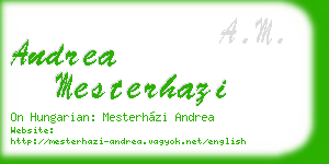 andrea mesterhazi business card